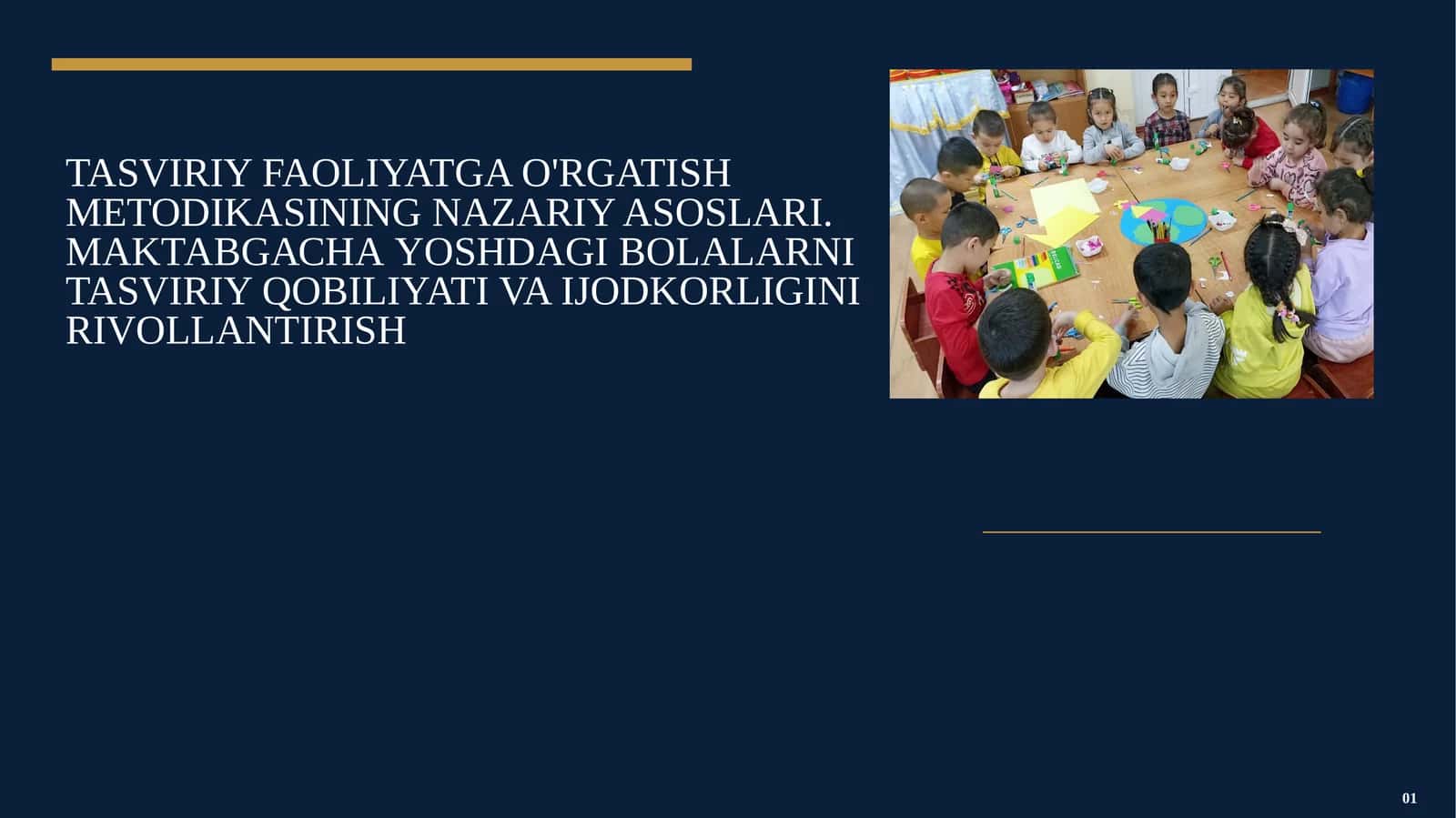 TASVIRIY FAOLIYATGA O'RGATISH METODIKASINING NAZARIY ASOSLARI. МАKТАВGАСНА YOSHDAGI BOLALARNI TASVIRIY QOBILIYATI VA IJODKORLIGINI RIVOLLANTIRISH 1
