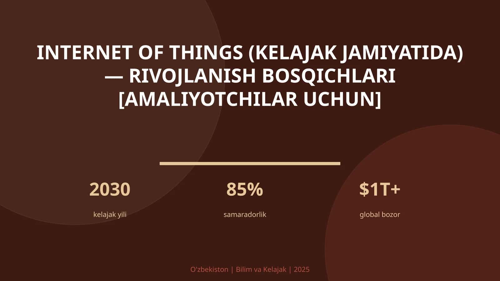 Internet of Things (Kelajak Jamiyatida) — Rivojlanish Bosqichlari [Amaliyotchilar Uchun] 1