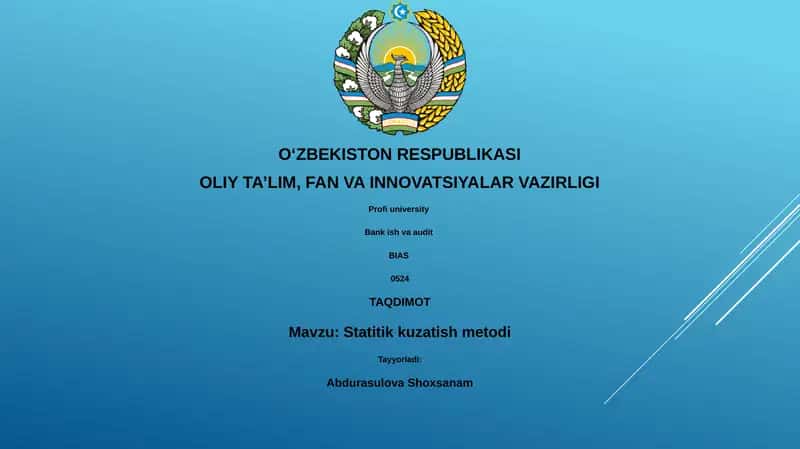 Statitik kuzatish metodi 1