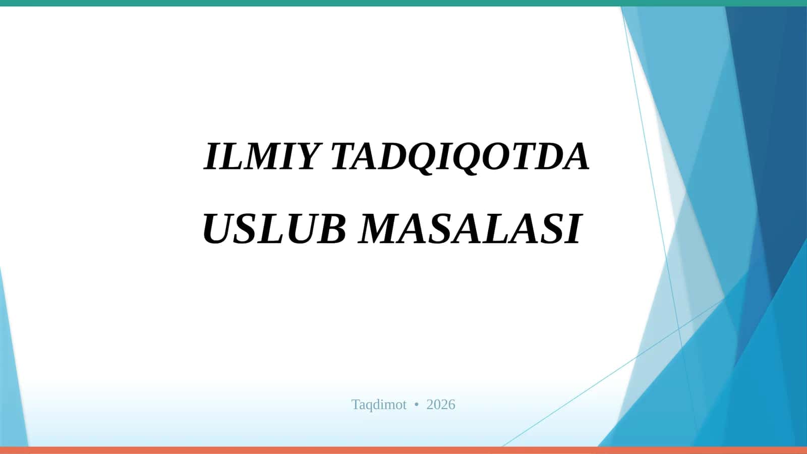 ILMIY TADQIQOTDA USLUB MASALASI 1