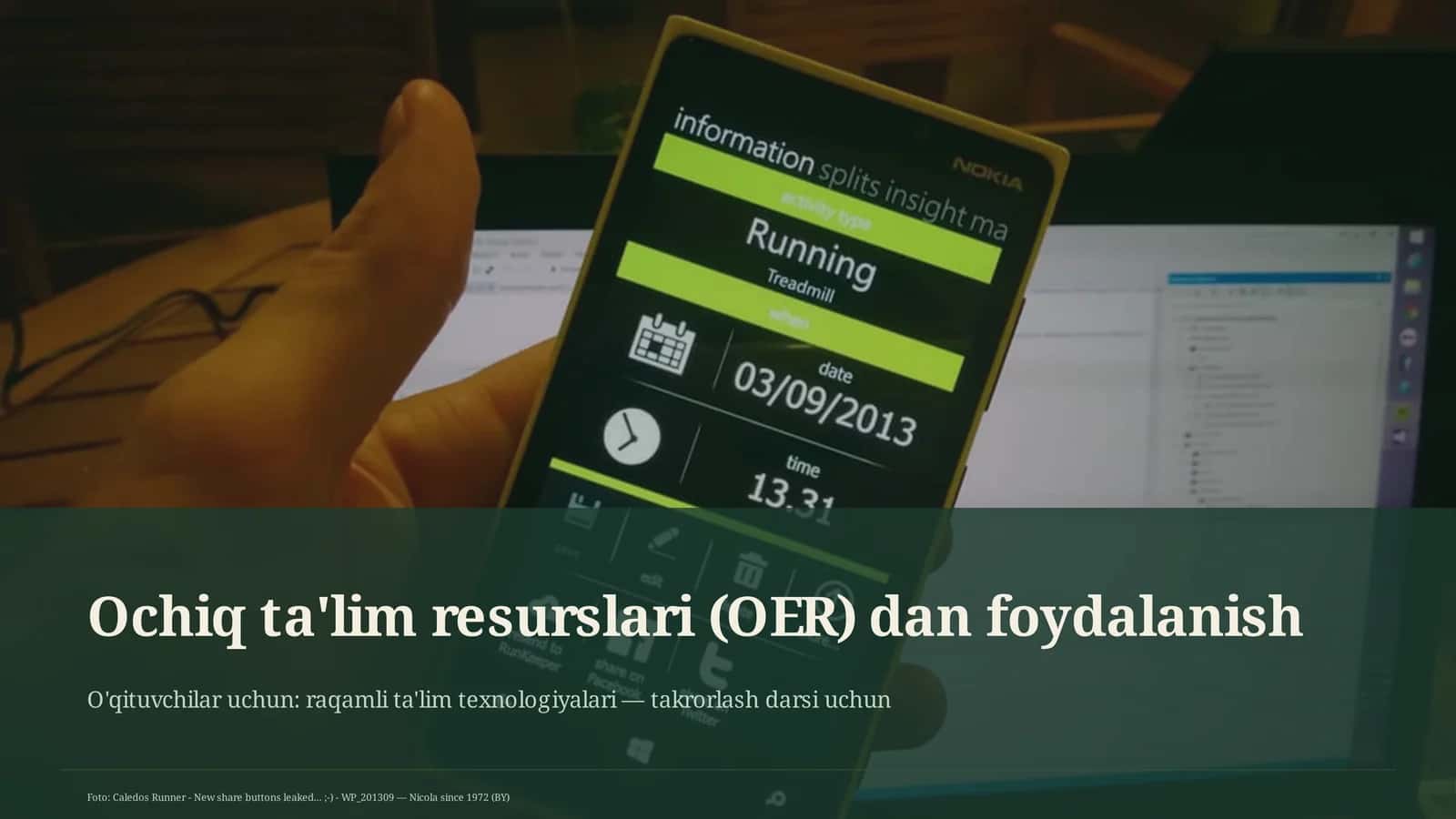 Ochiq ta'lim resurslari (OER) dan foydalanish 1