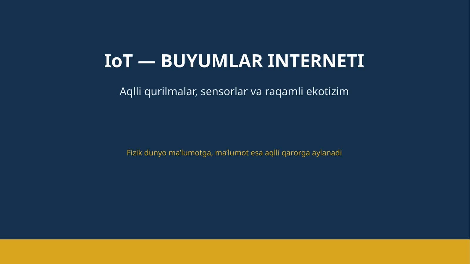 IoT — BUYUMLAR INTERNETI 1