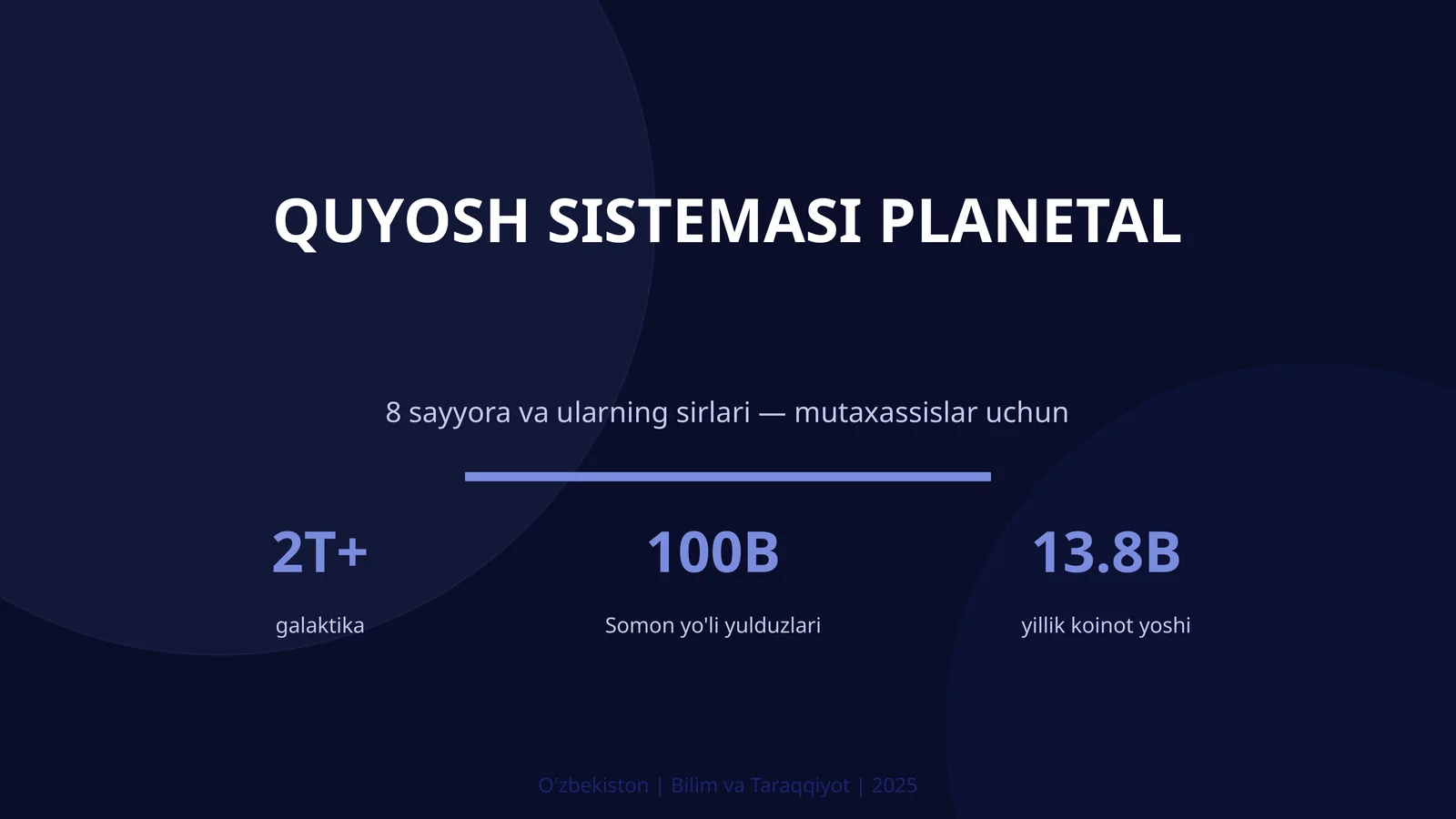 Quyosh Sisteması Planetal 1