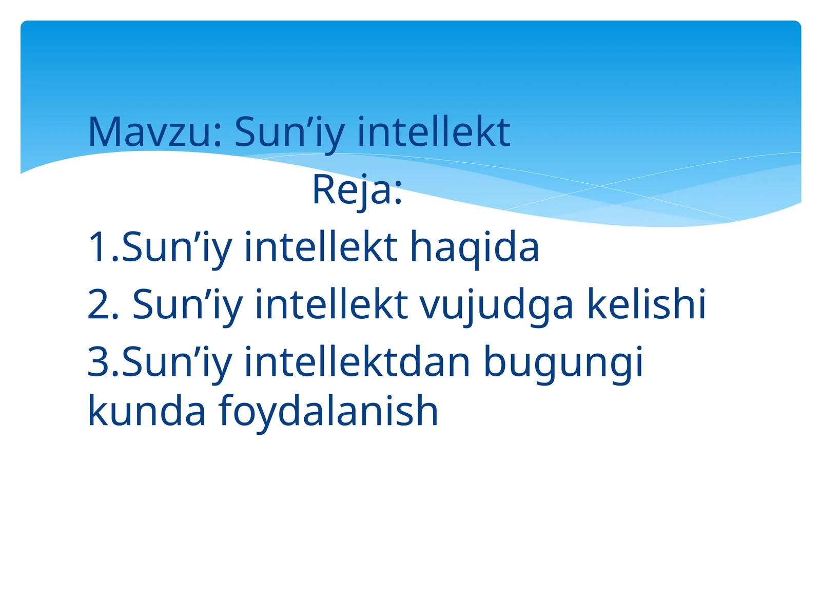 Sun’iy intellekt 1