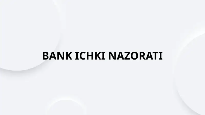 BANK ICHKI NAZORATI 1