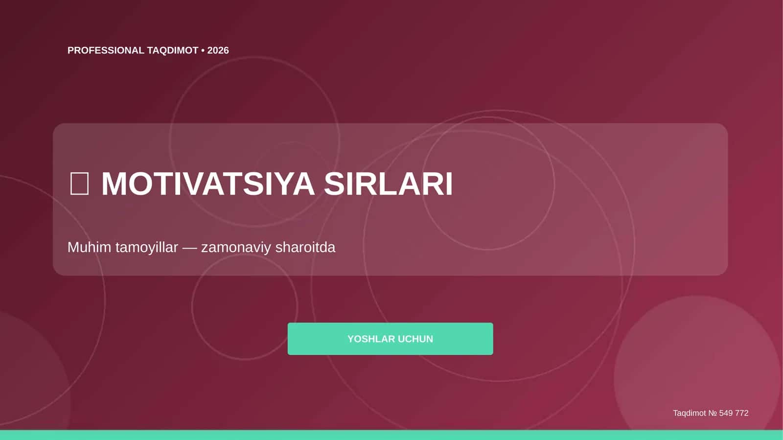 MOTIVATSIYA SIRLARI 1