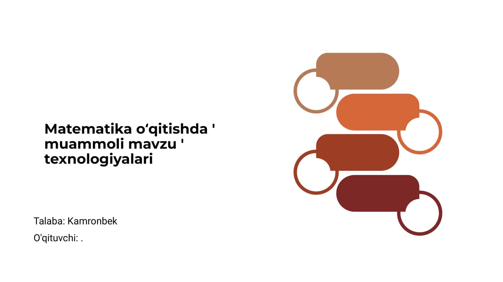 Matematikada muammoli mavzu texnologiyalari 1