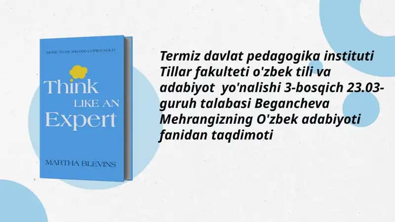 Begancha Mehrangizning O'zbek adabiyoti fanidan taqdimoti Z.M.Boburlikasida Vatansog'inchi 1