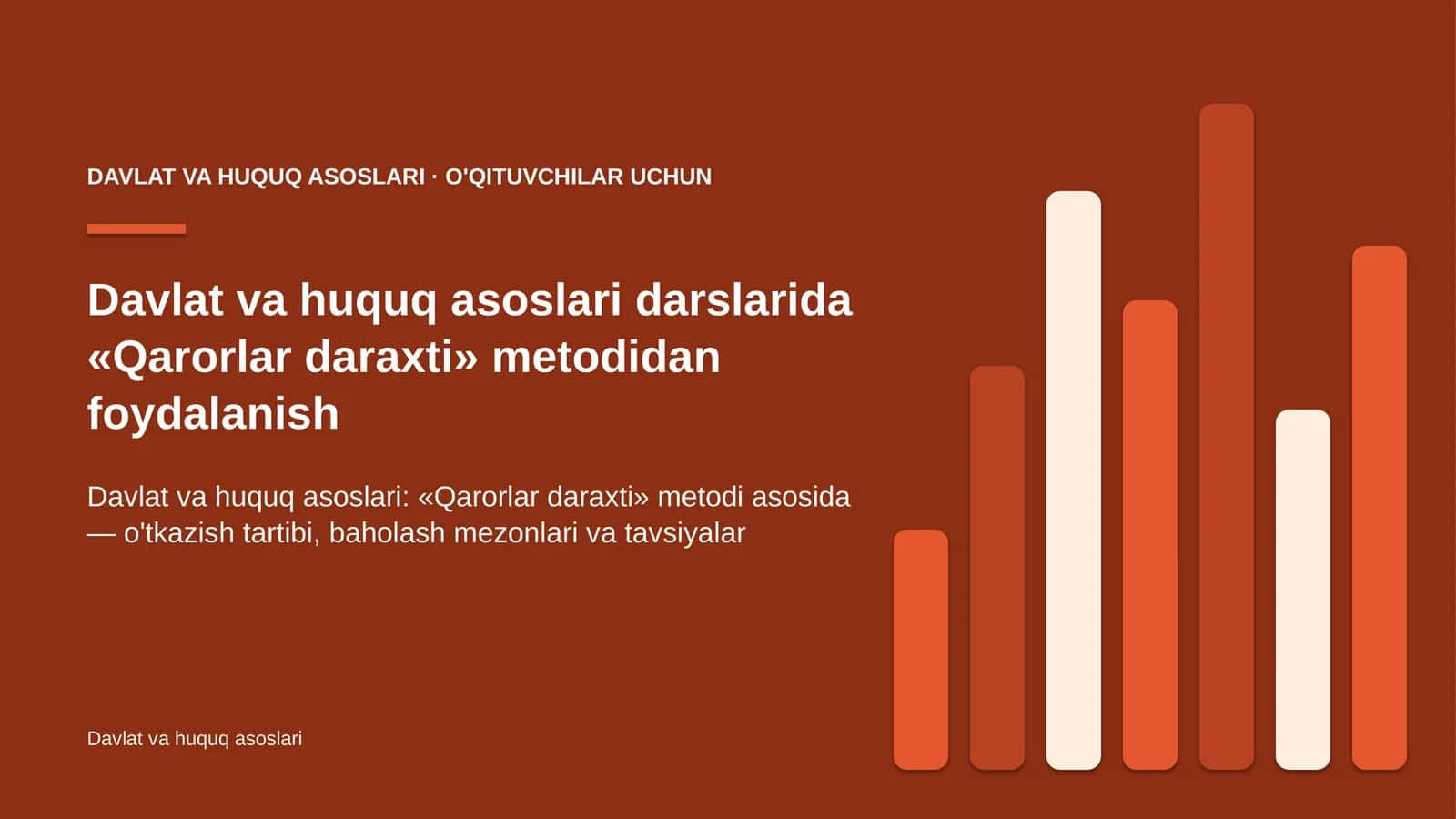 davlat va huquq asoslari darslarida qarorlar daraxti metodidan foydalanish 3670 1