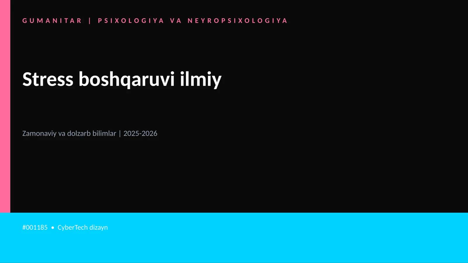 Stress boshqaruvi ilmiy 1