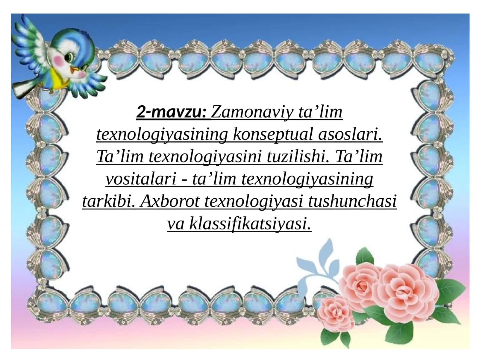 Zamonaviy ta’lim texnologiyasi 1