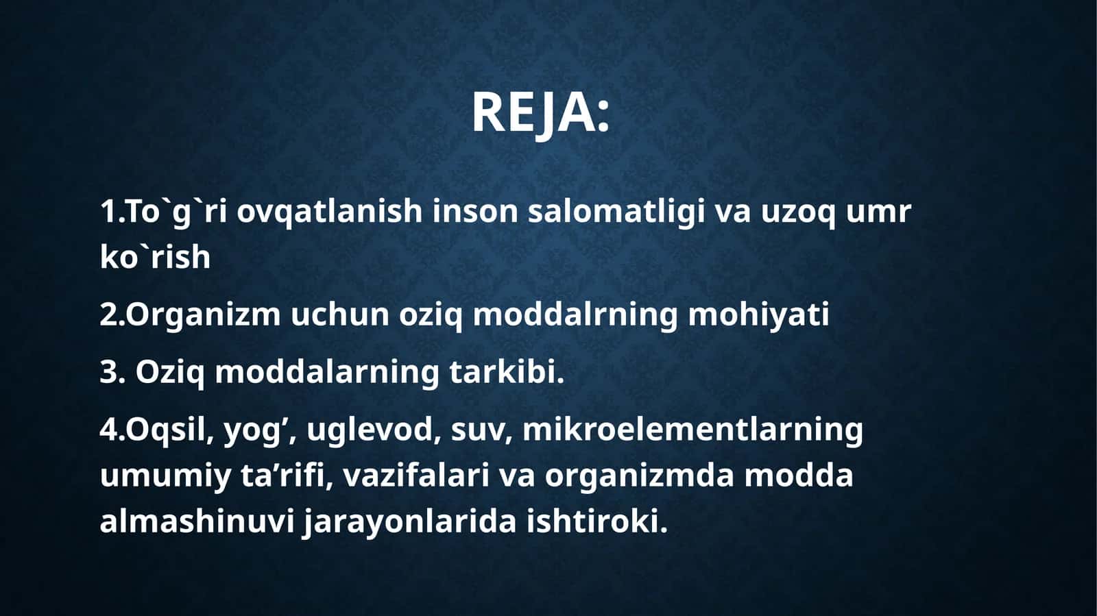 To'g'ri ovqatlanish 1