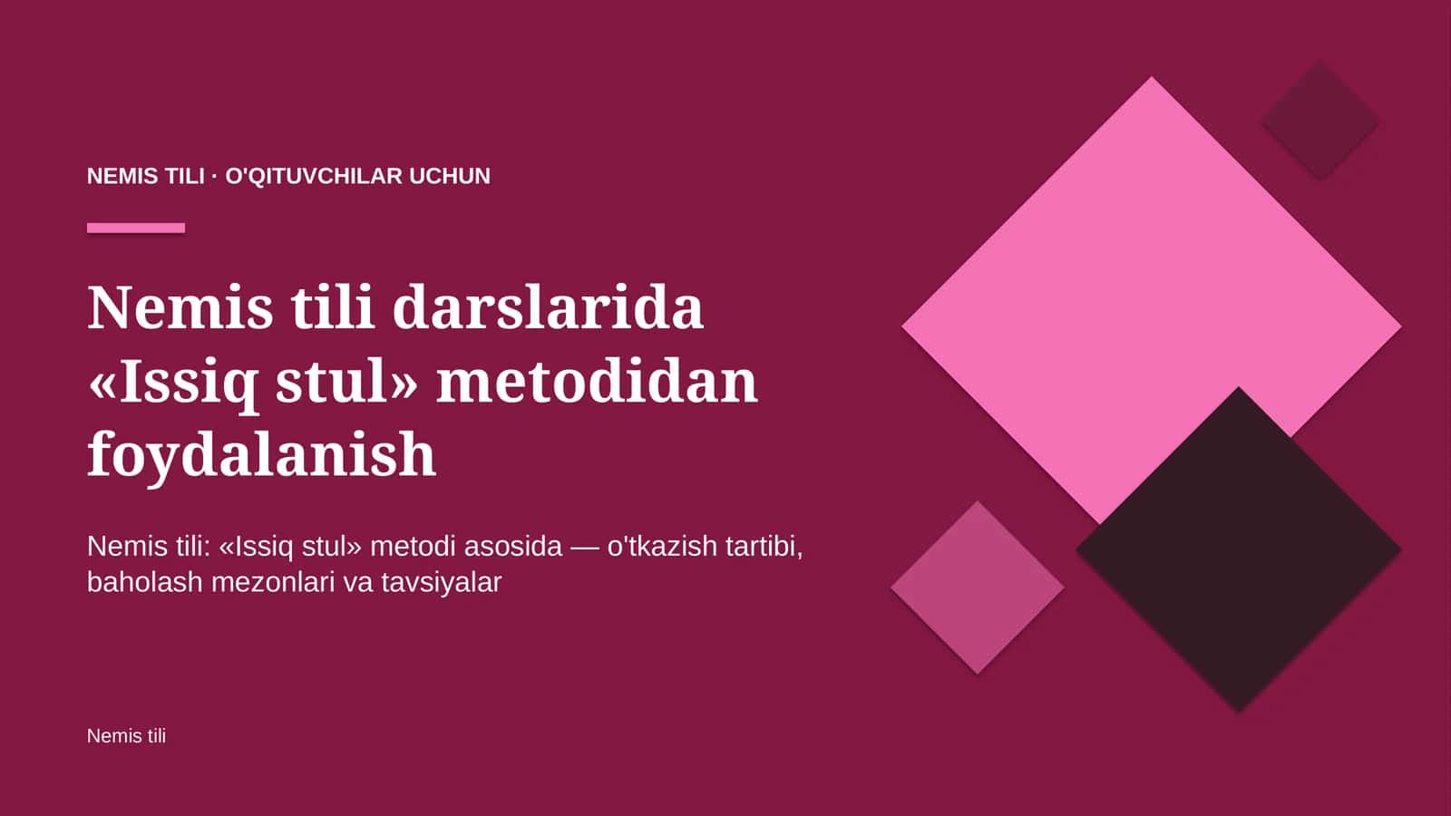 nemis tili darslarida issiq stul metodidan foydalanish 9416 1
