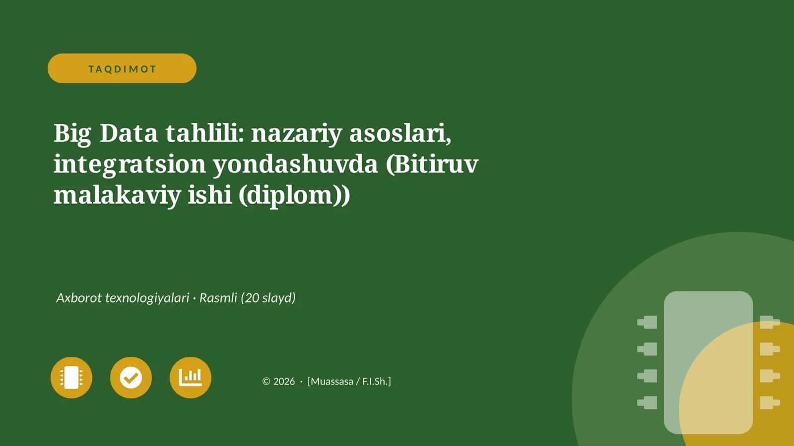 Big Data tahlili: nazariy asoslari, integratsion yondashuvda (Bitiruv malakaviy ishi (diplom)) 1