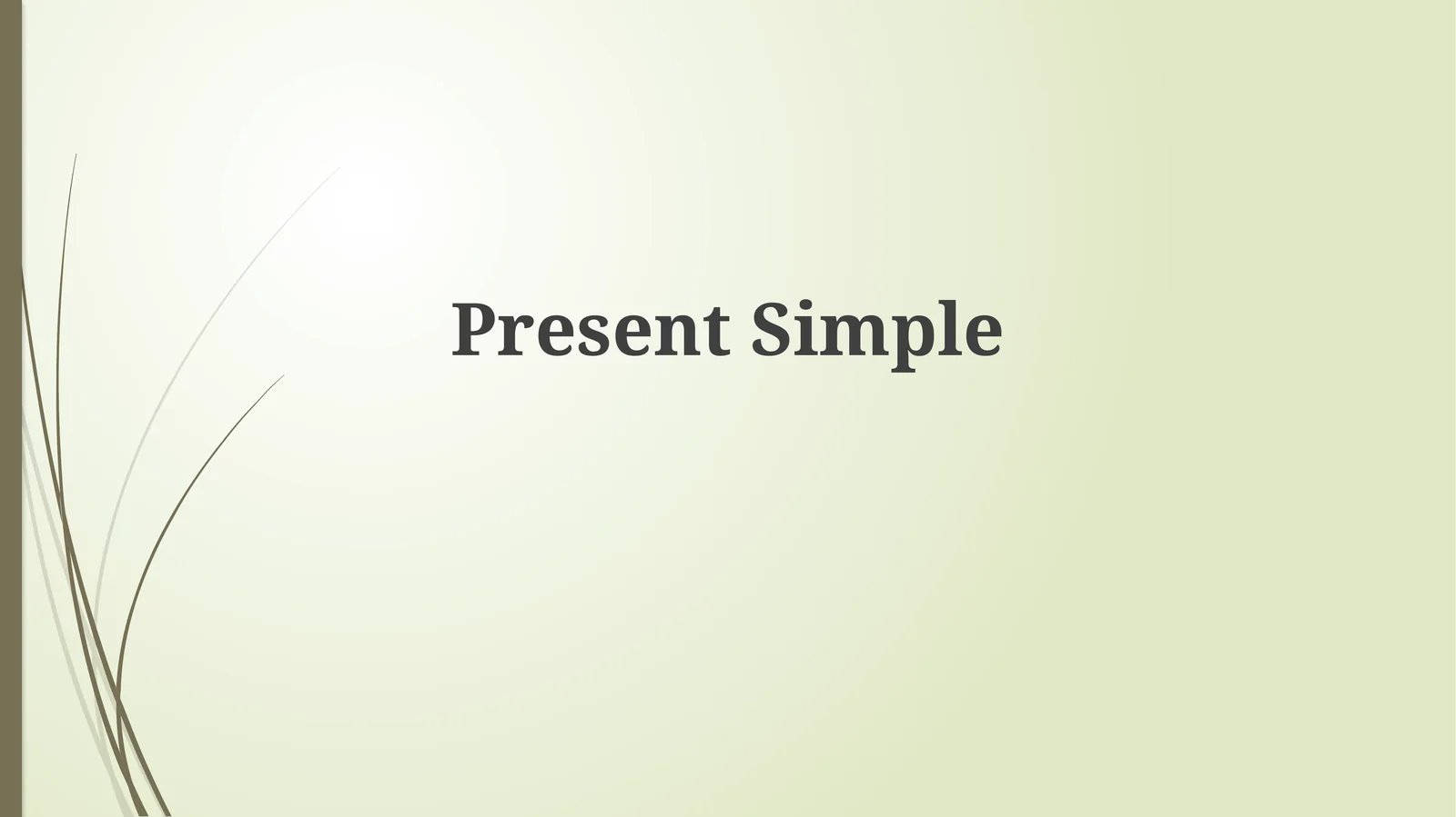 Present Simple 1