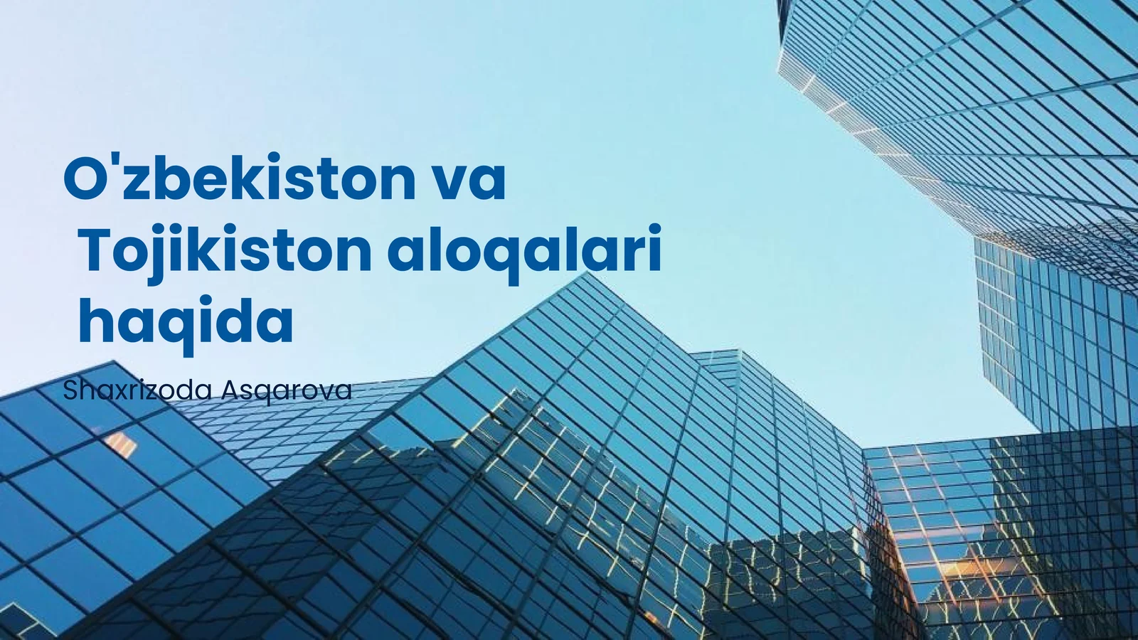 O'zbekiston va Tojikiston munosabatlari 1