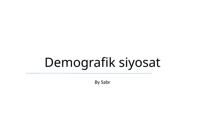 Demografik siyosat 1