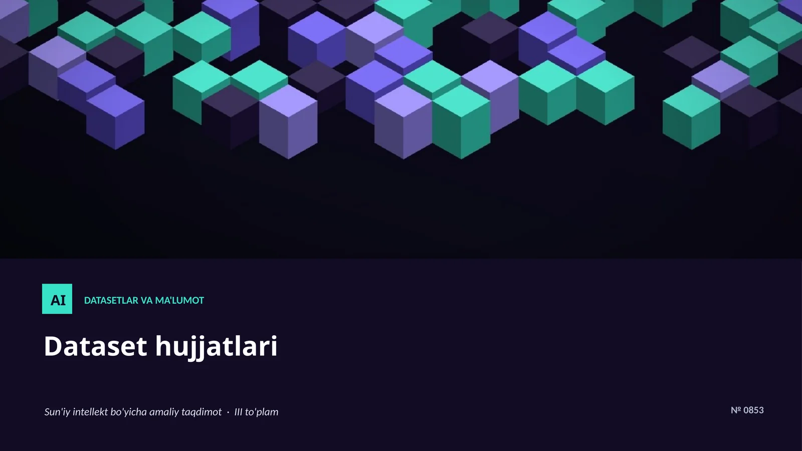 Datasetlar va ma'lumot 1