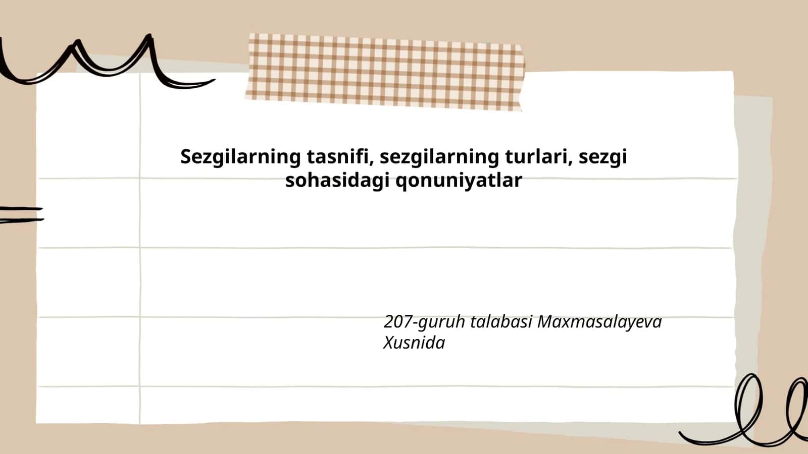 Sezgilar va ularning biologik asosi 1