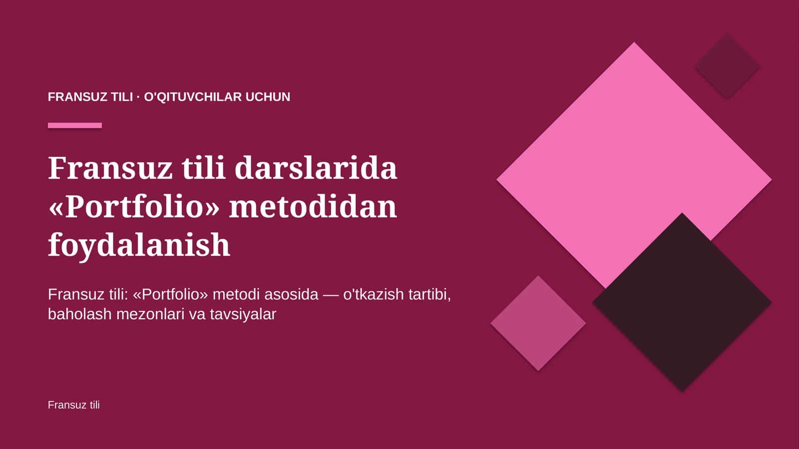 fransuz tili darslarida portfolio metodidan foydalanish 2321 1