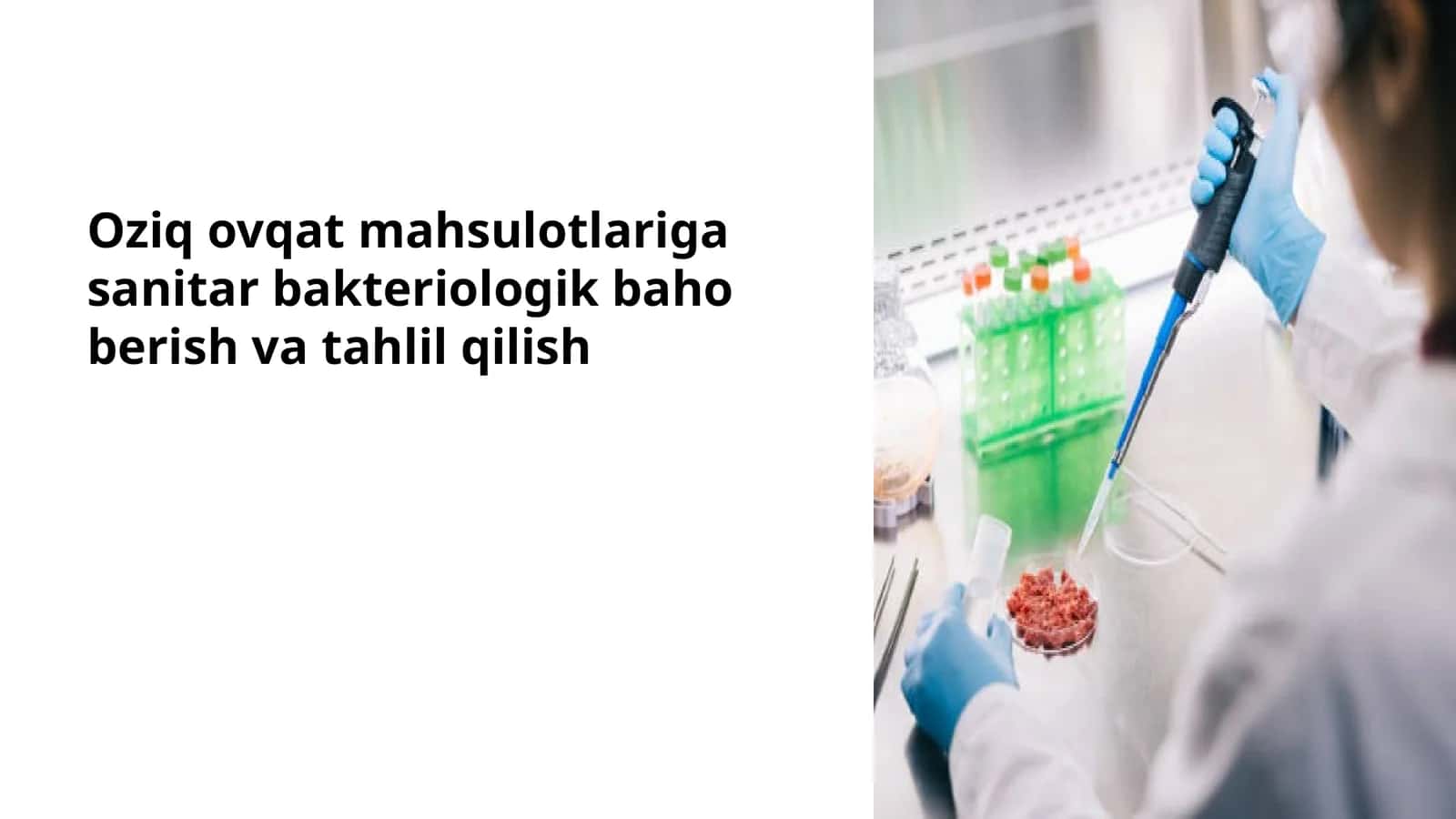Oziq ovqat mahsulotlariga sanitar bakteriologik baho berish va tahlil qilish 1