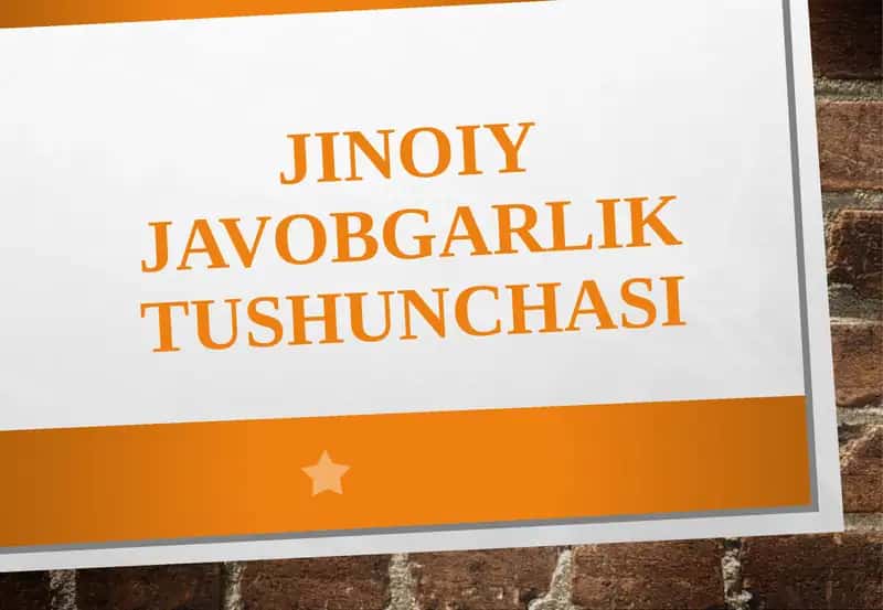 Jinoiy javobgarlik tushunchasi 1