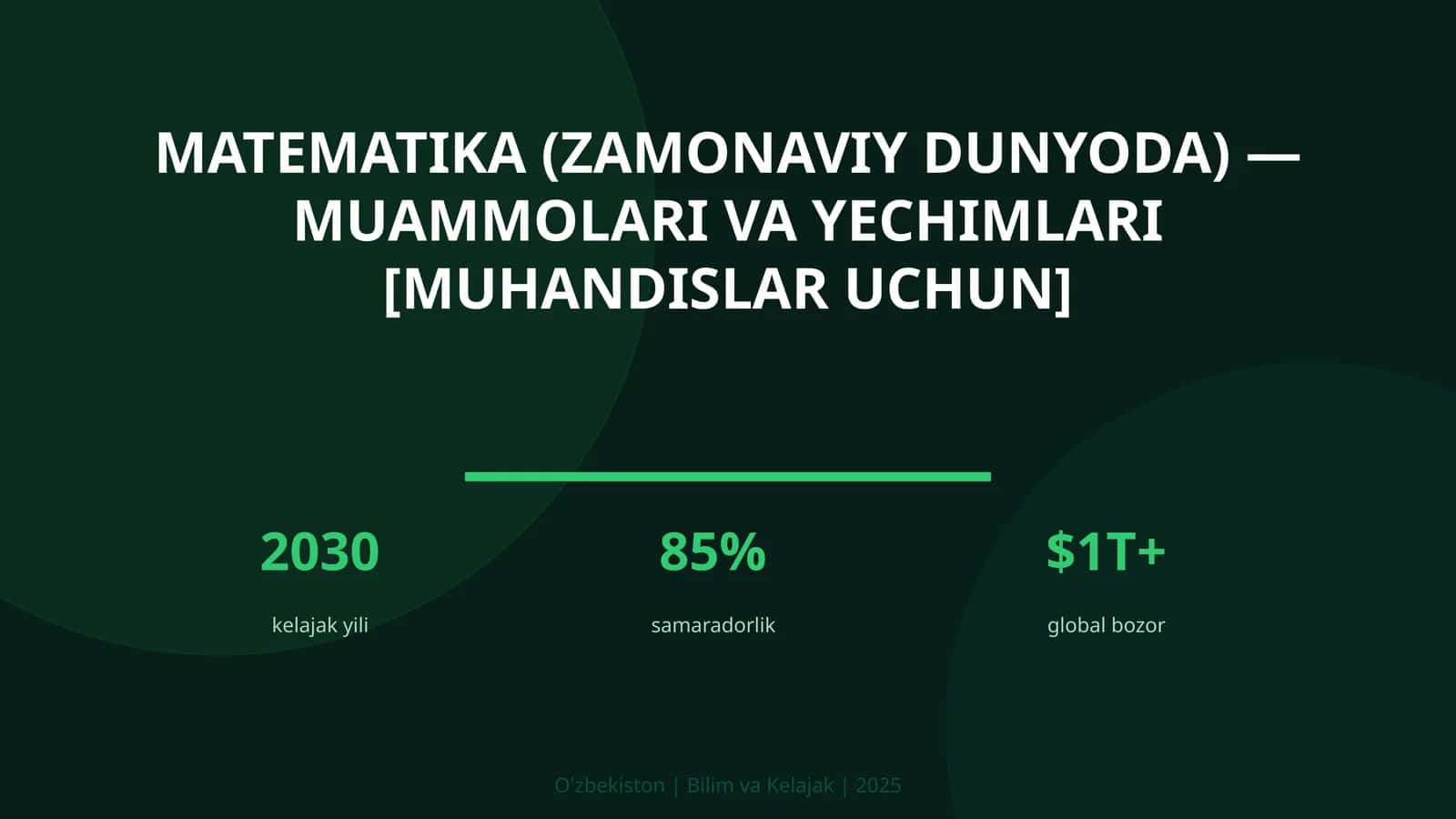 Matematika (Zamonaviy dunyoda) — muammolari va yechimlari [muhandislar uchun] 1