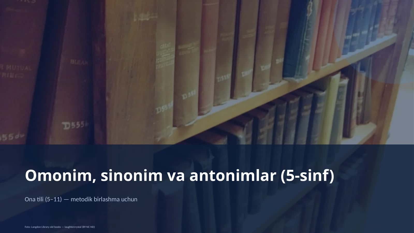 Omonim, sinonim va antonimlar (5-sinf) 1