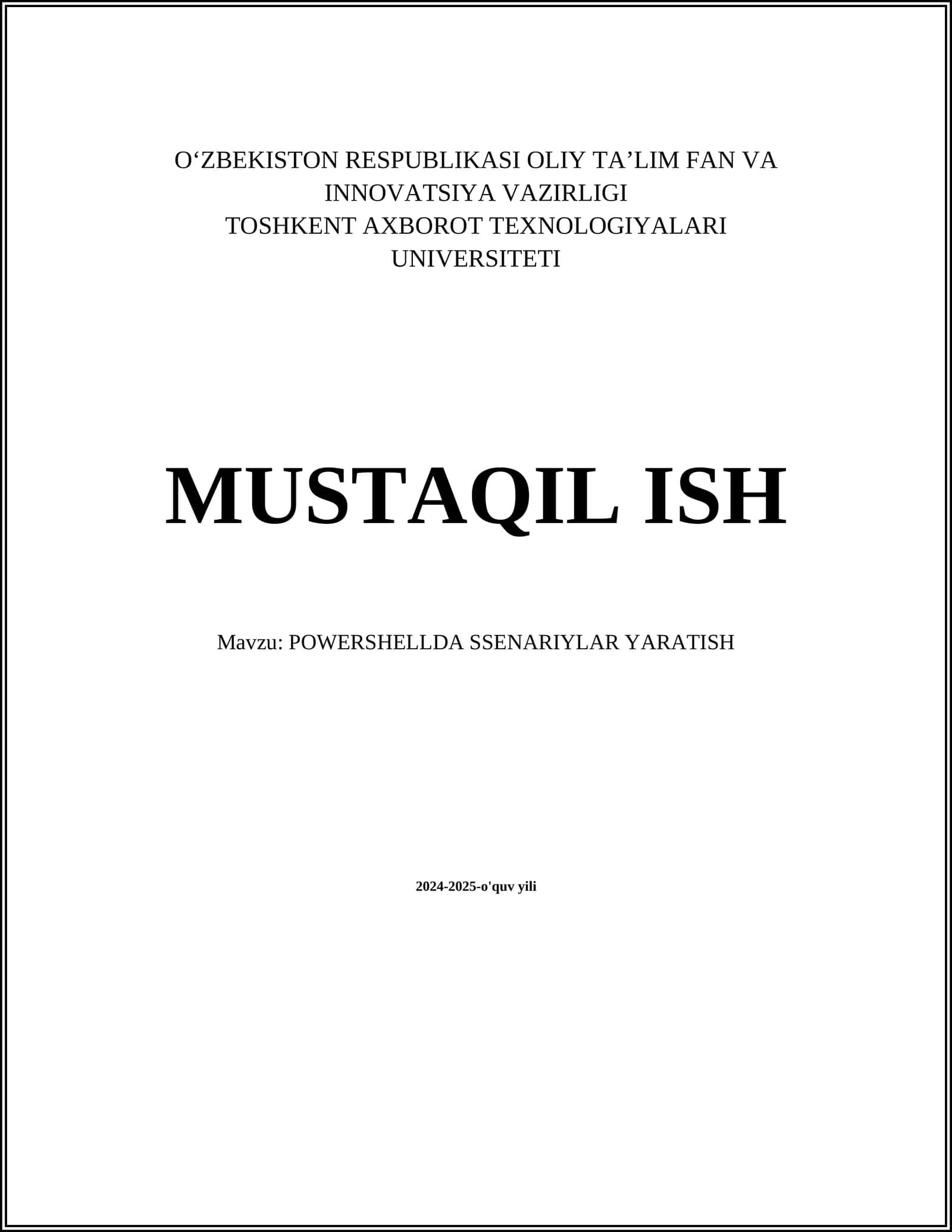POWERSHELLDA SSENARIYLAR YARATISH 1