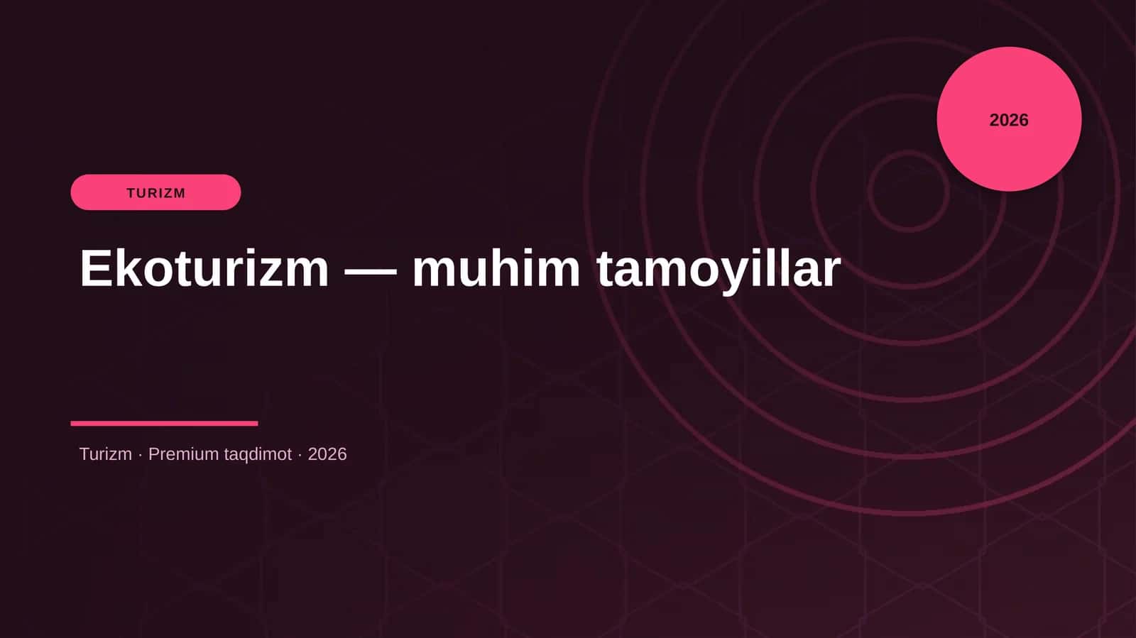 Ekoturizm — muhim tamoyillar 1