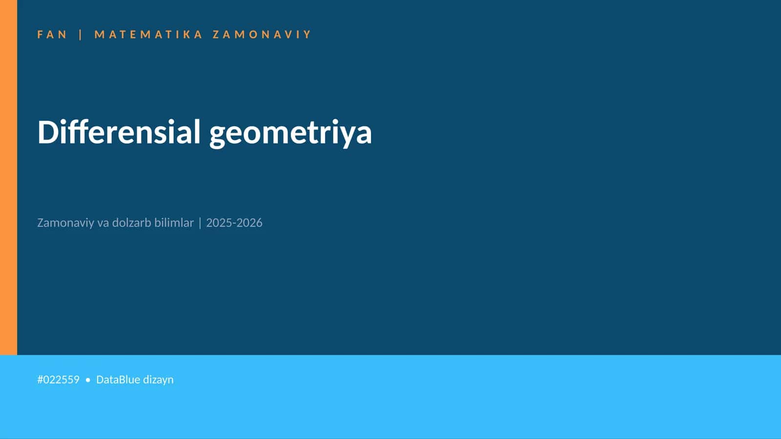 Differensial geometriya 1