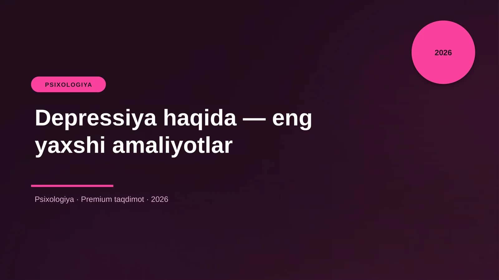 Depressiya haqida — eng yaxshi amaliyotlar 1