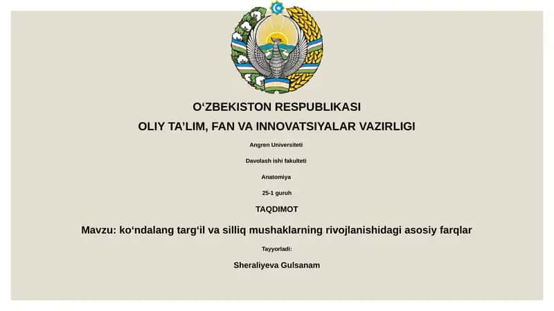 Embriyon kelib chiqishi va hujayra tuzilishi 1