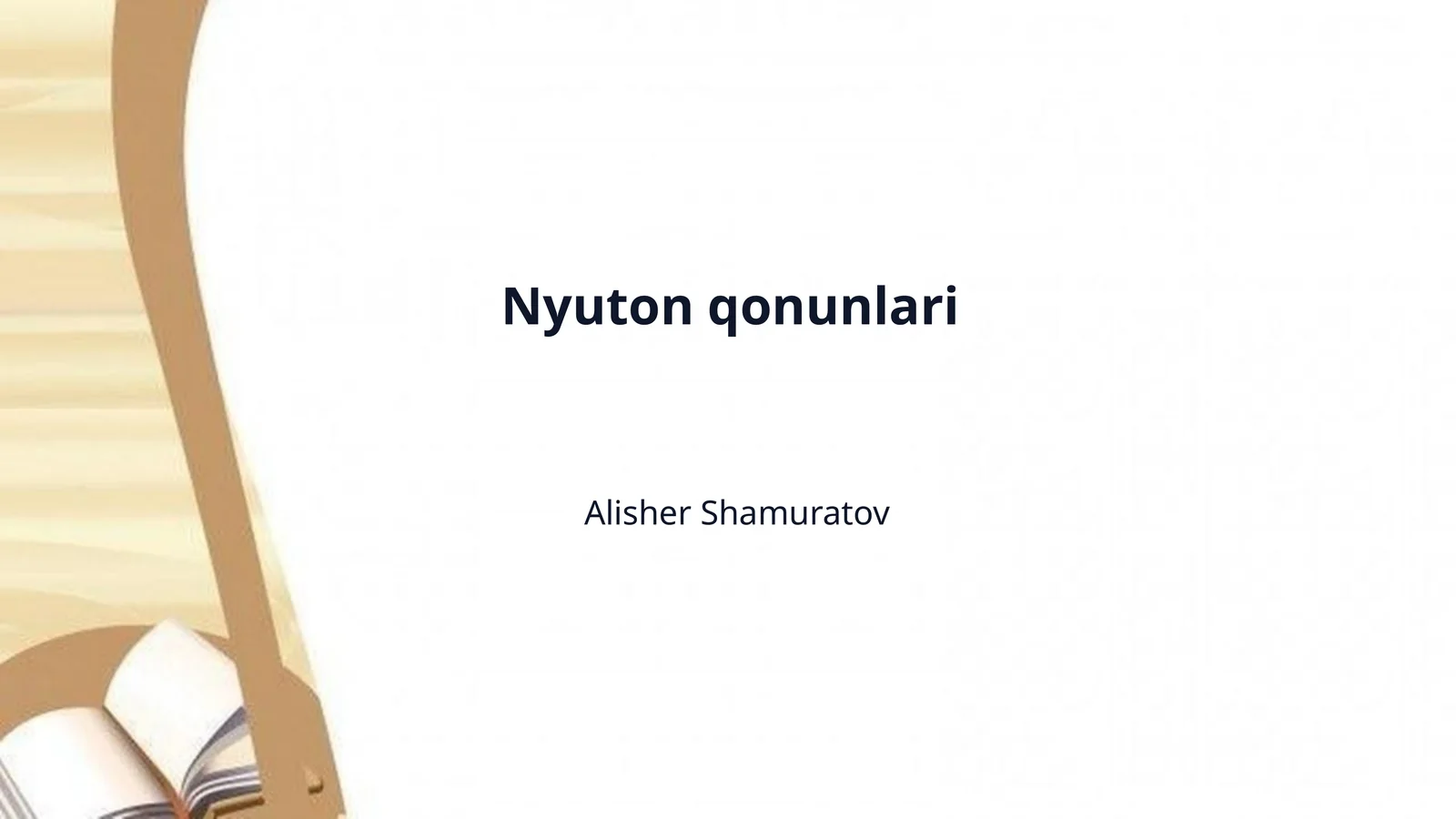 Nyuton qonunlari 1
