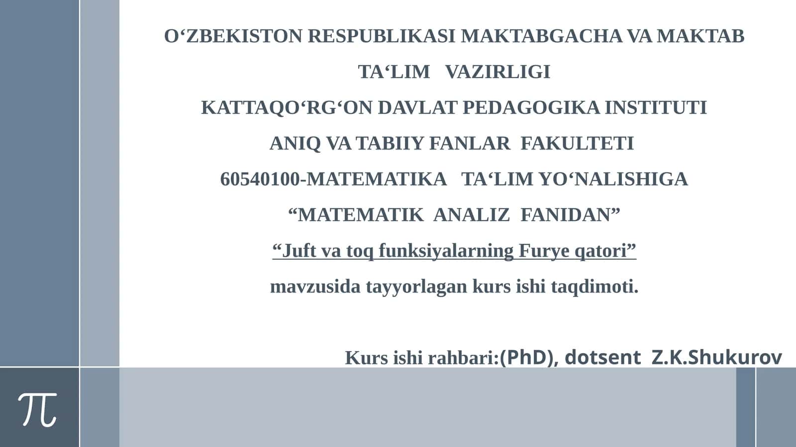Matematik analiz fani 1