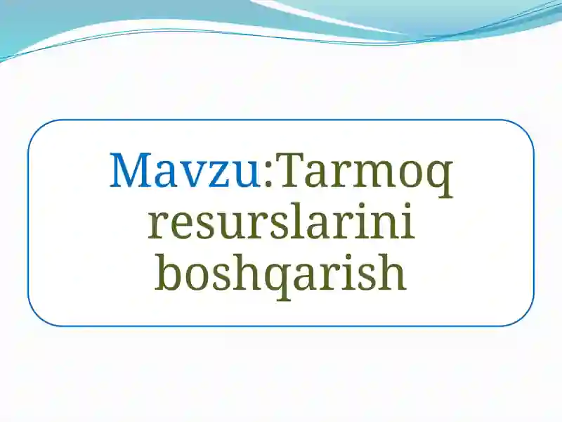 Markazlashtirilgan boshqaruv