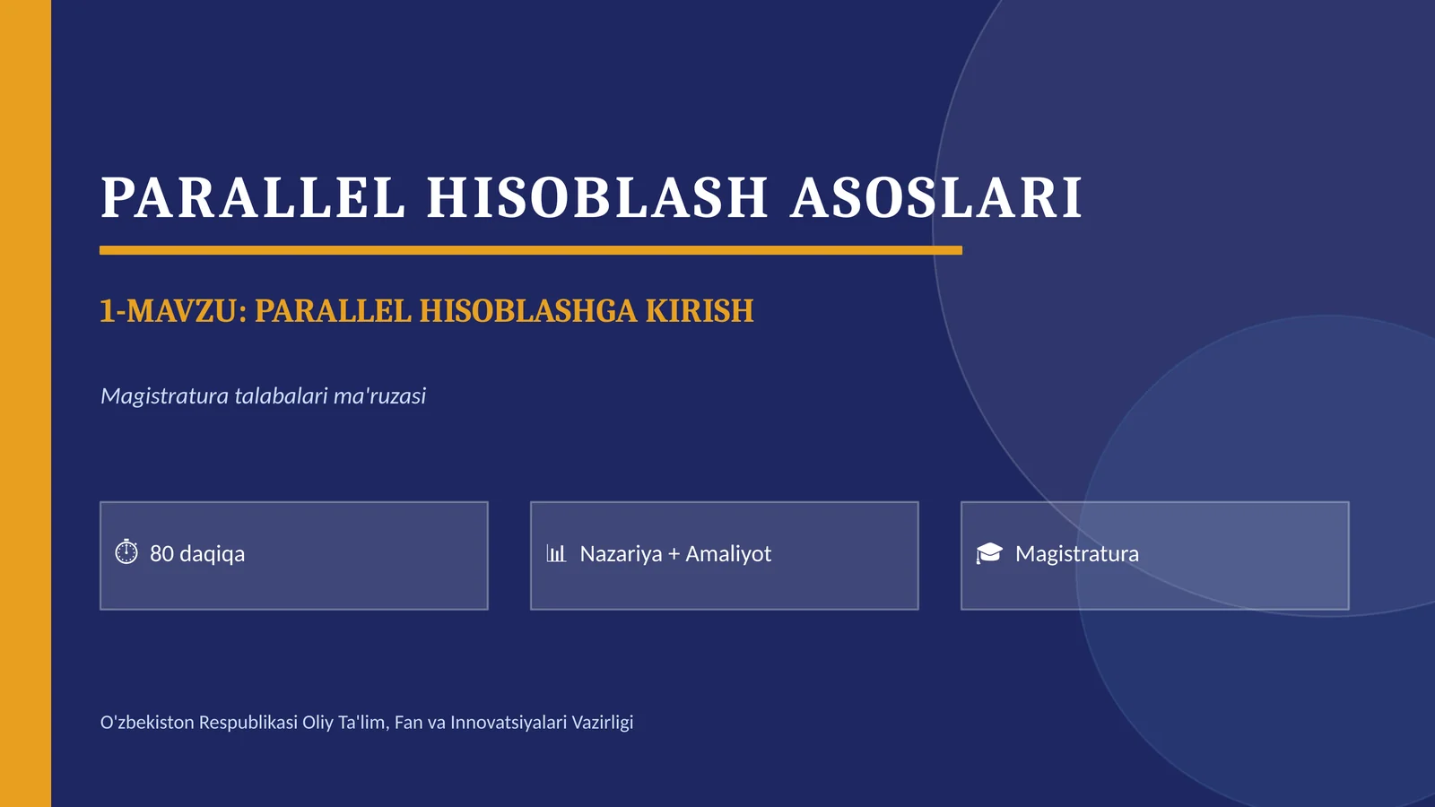 PARALLEL HISOBLASH ASOSLARI 1