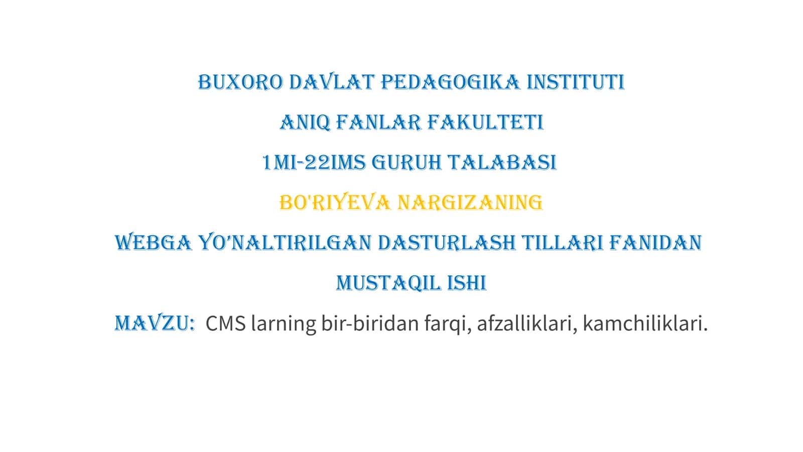 CMSlarning bir-biridan farqi, afzalliklari, kamchiliklari 1