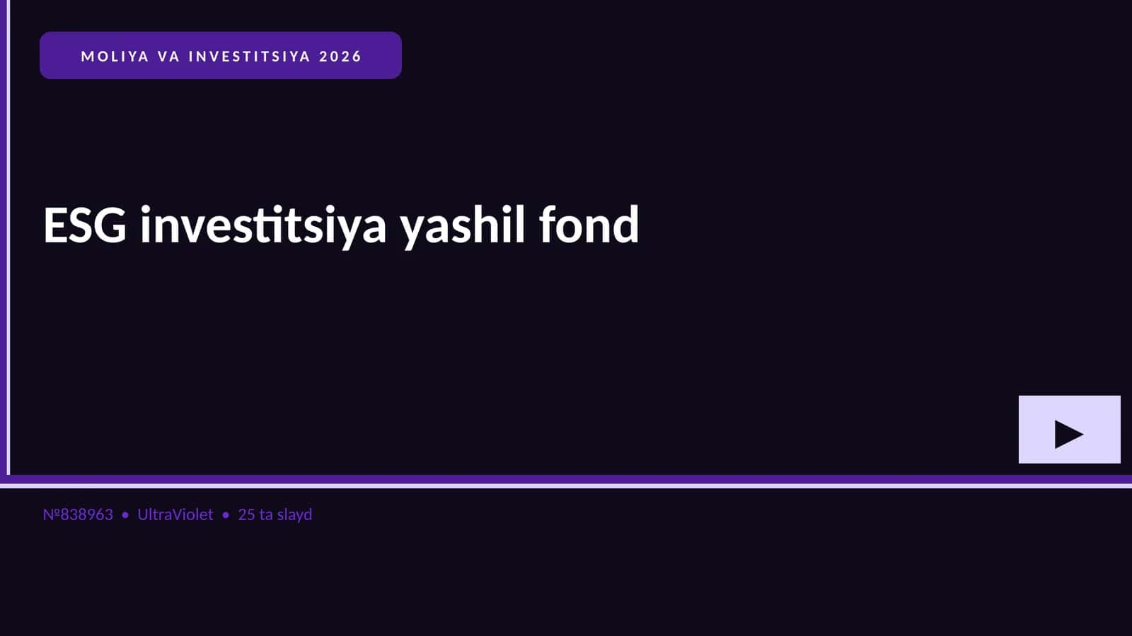 ESG investitsiya yashil fond 1