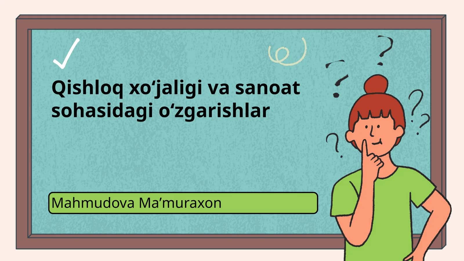 Qishloq xoʻjaligi va sanoat sohasidagi oʻzgarishlar 1