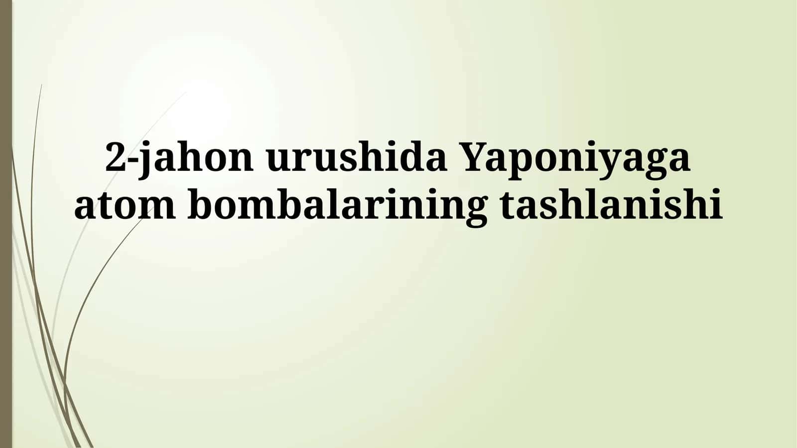 Nagasakidan keyingi voqealar 1