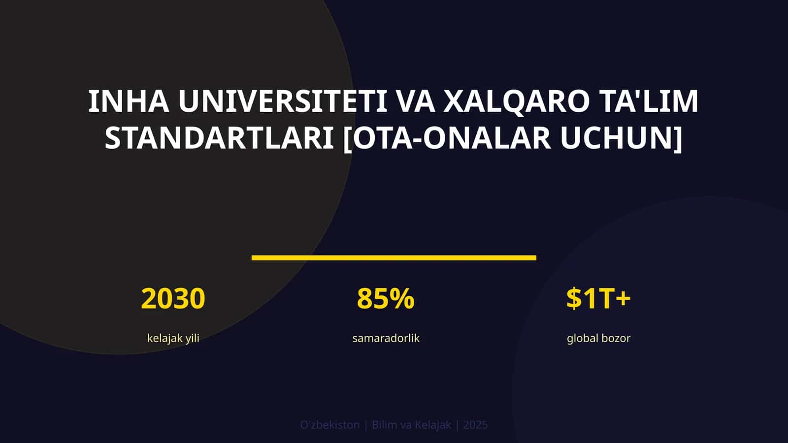 INHA universiteti va xalqaro ta'lim standartlari [ota-onalar uchun] 1