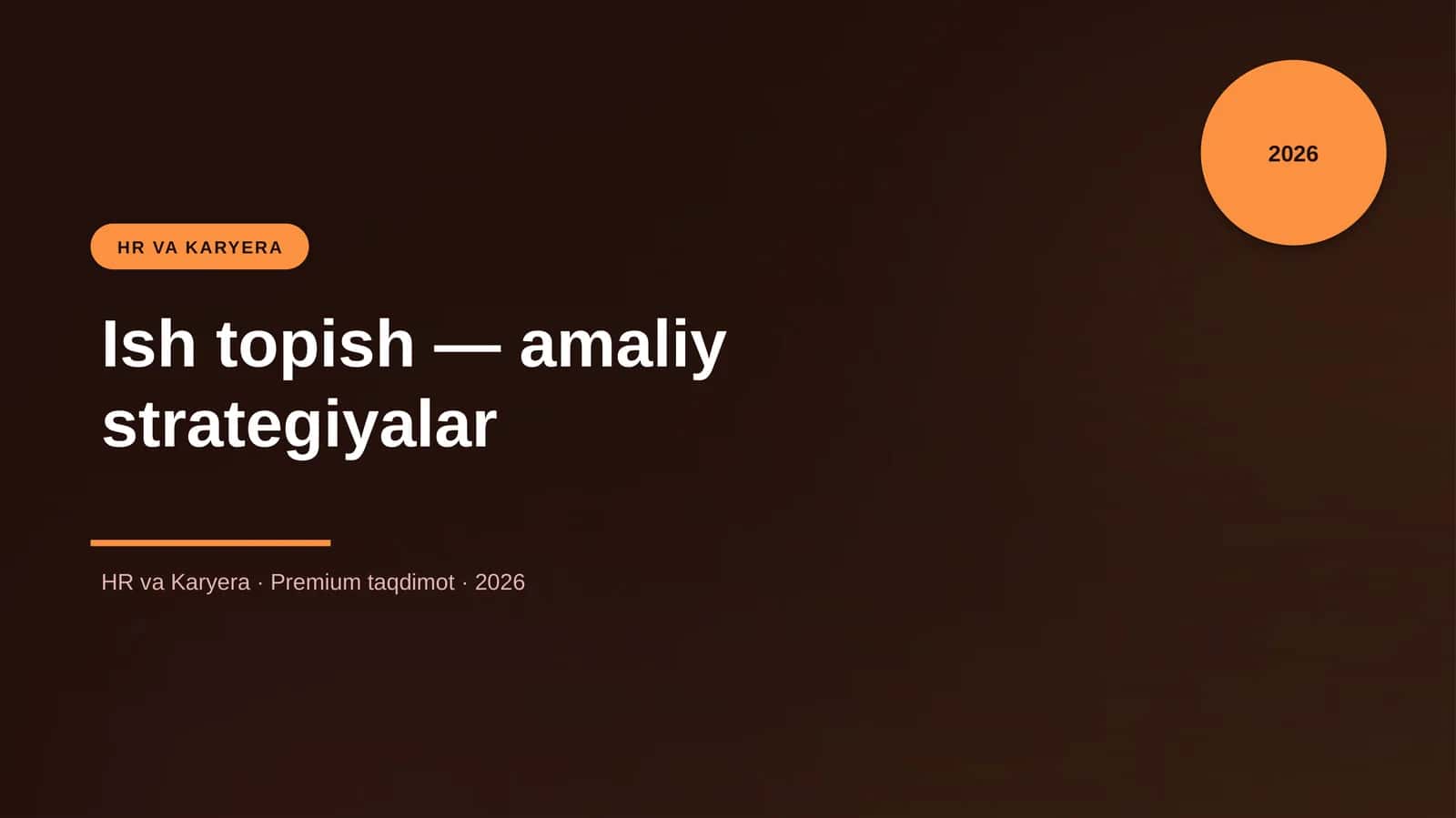 Ish topish — amaliy strategiyalar 1