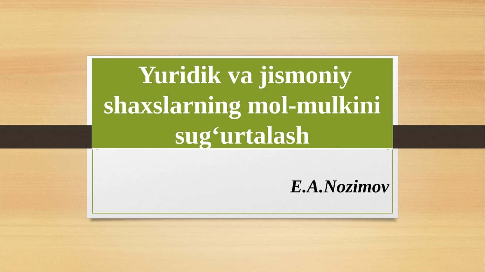 Mulkiysug’urtato‘g‘risidagi asosiy tushunchalar 1