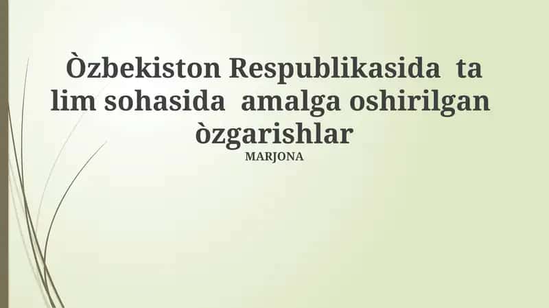 Davlat ta'lim standartlarining takomillashuvi 1