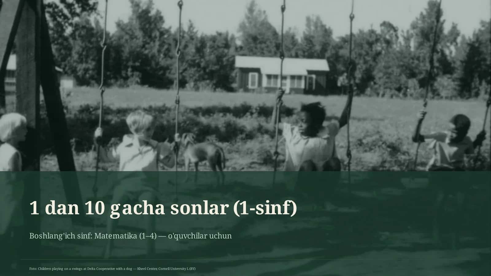 1 dan 10 gacha sonlar (1-sinf) 3