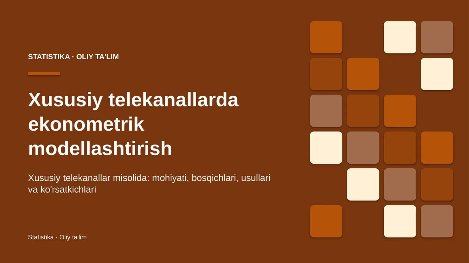 xususiy telekanallarda ekonometrik modellashtirish 5299 1