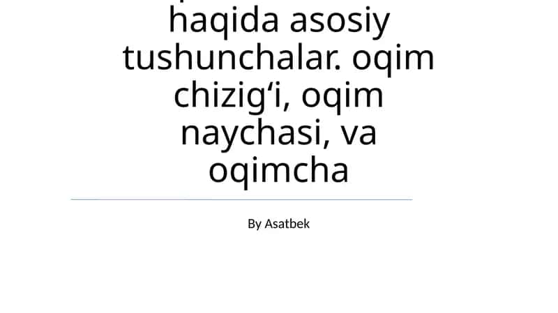Oqim Maydoni 1