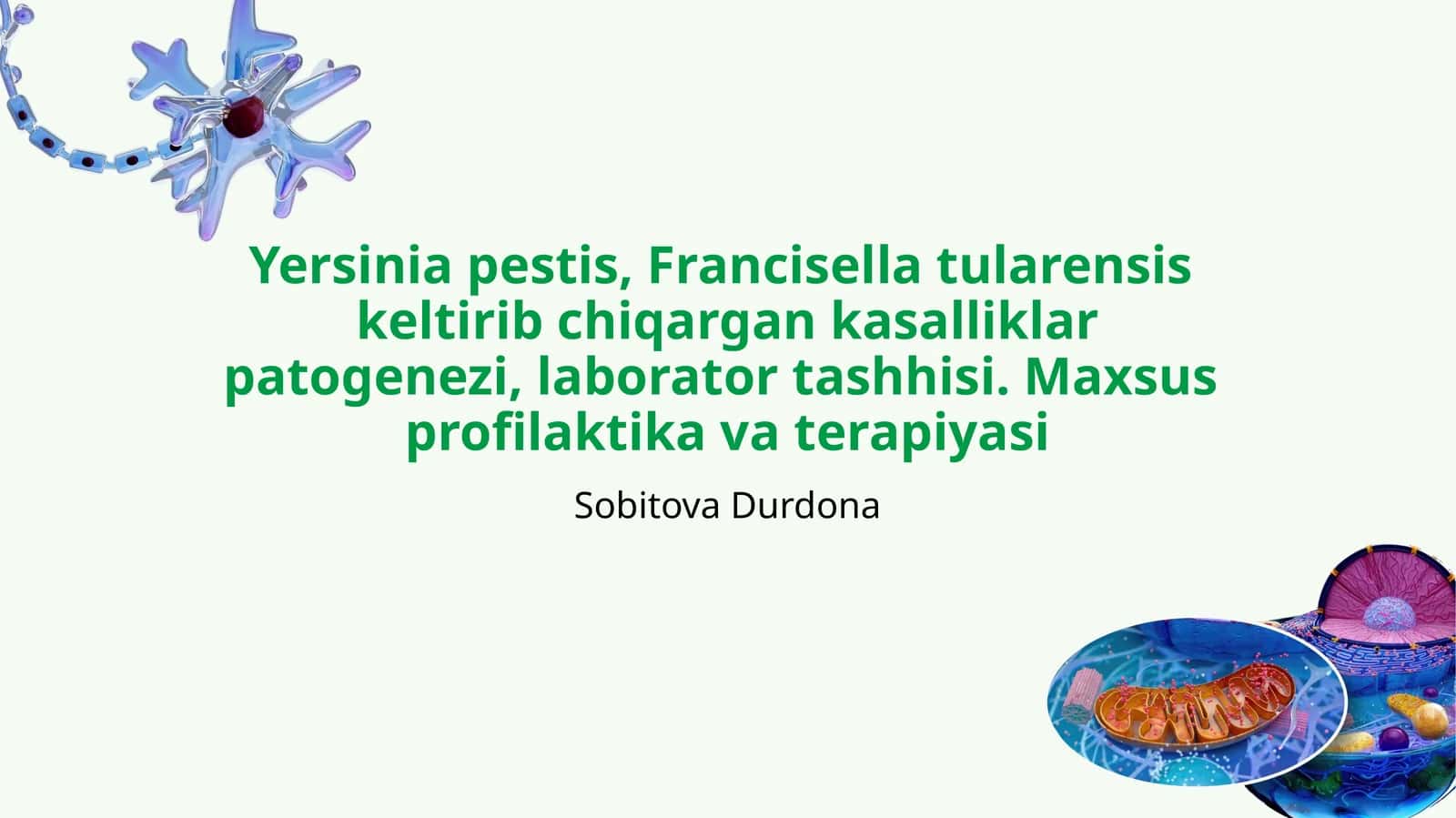 Yersinia pestis, Francisella tularensis keltirib chiqargan kasalliklar patogenezi, laborator tashhisi. Maxsus profilaktika va terapiyasi 1