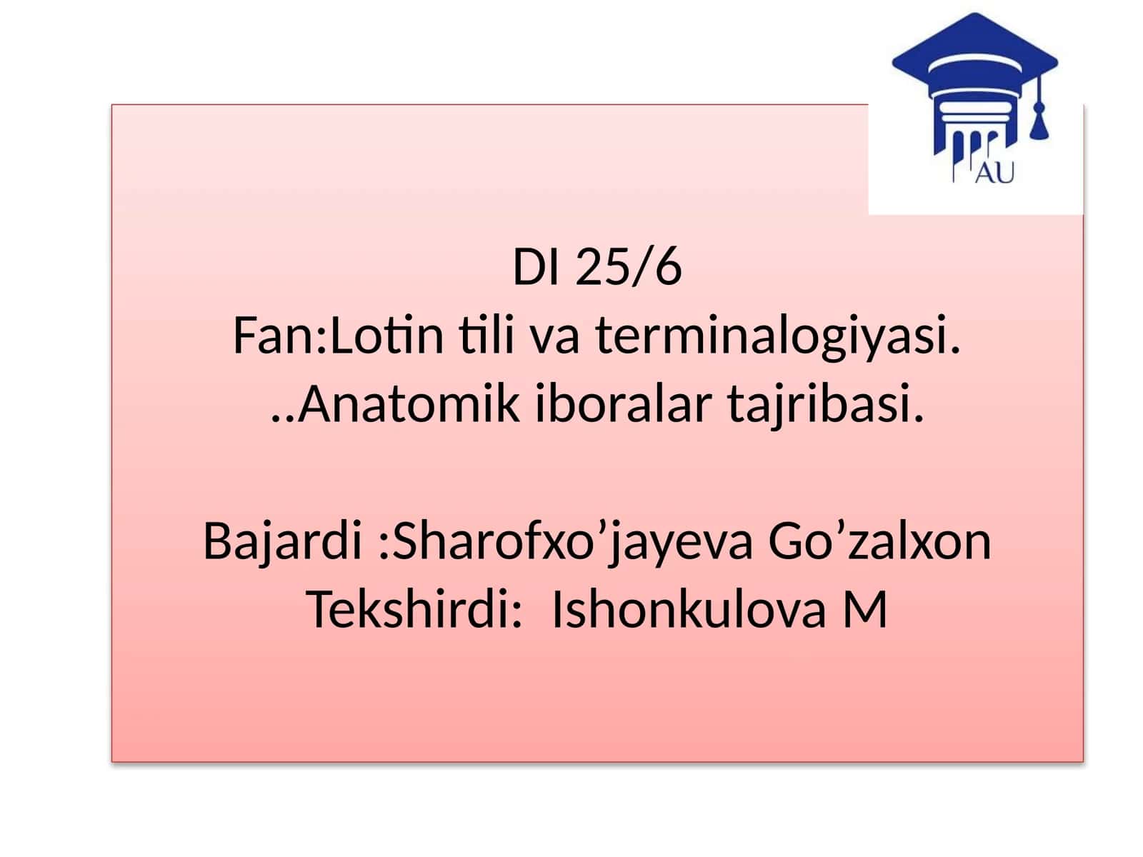 Lotin tili va terminalogiyasi 1